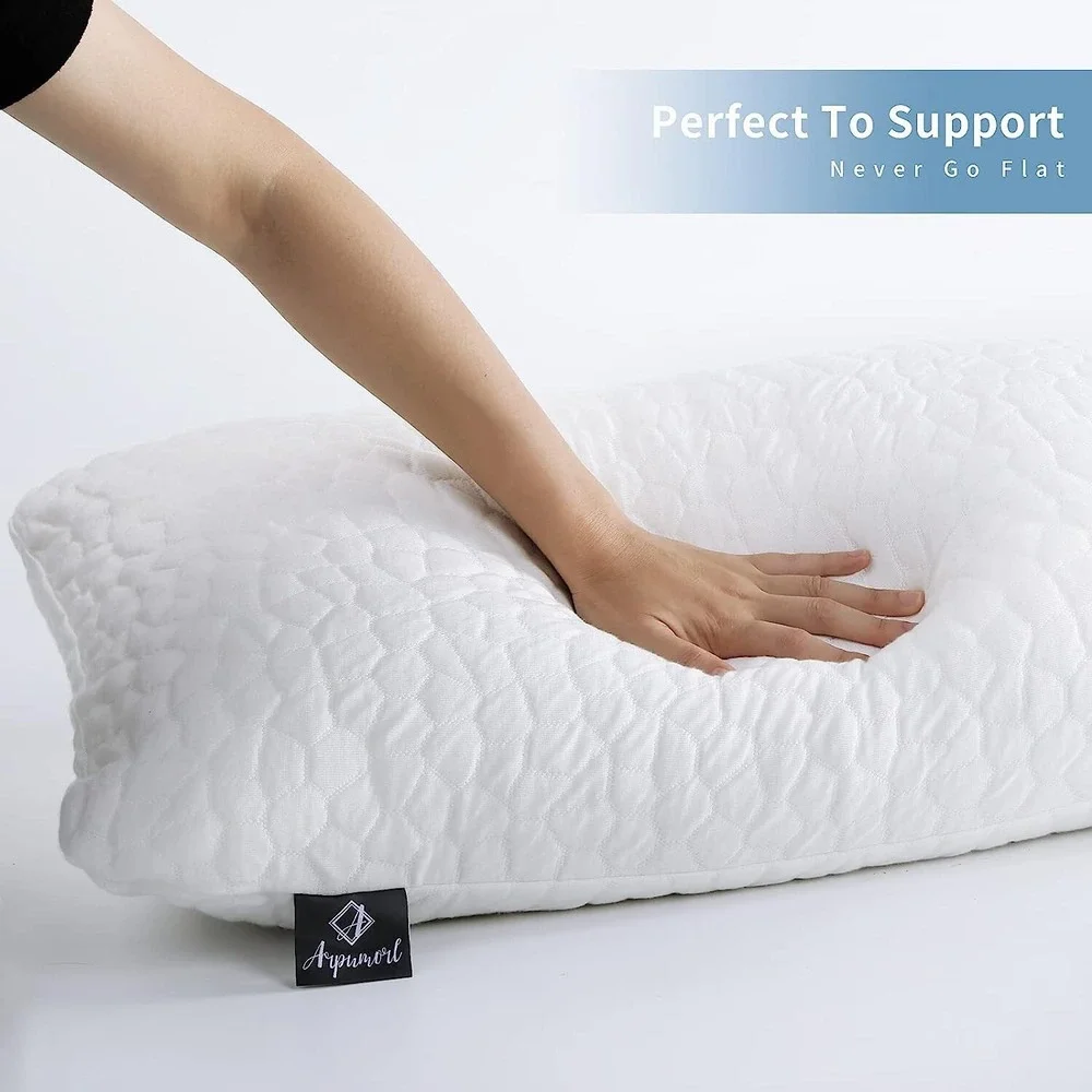 Adjustable Shredded Memory Foam Pillow for Neck and Shoulder Pain